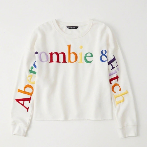 abercrombie and fitch rainbow sweatshirt